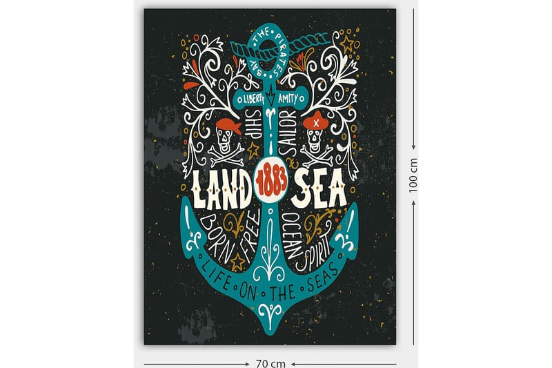 Dekorativ Canvasbillede 70x100 cm - Flerfarvet - Boligtilbehør - Billeder & kunst - Billeder på lærred