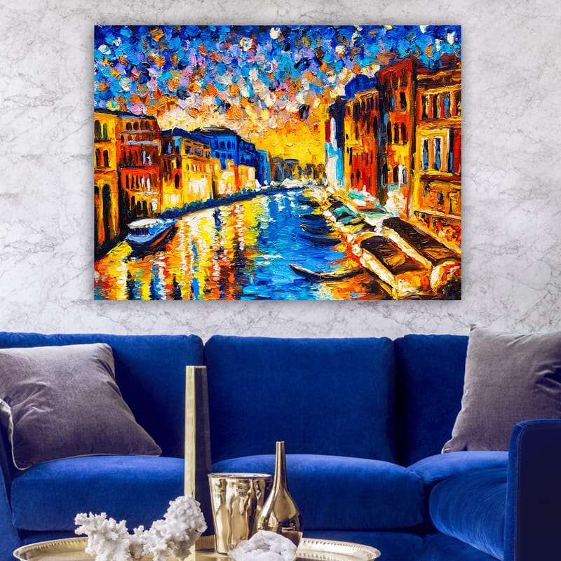 Dekorativ Canvasbillede 70x100 cm - Flerfarvet - Boligtilbehør - Billeder & kunst - Billeder på lærred