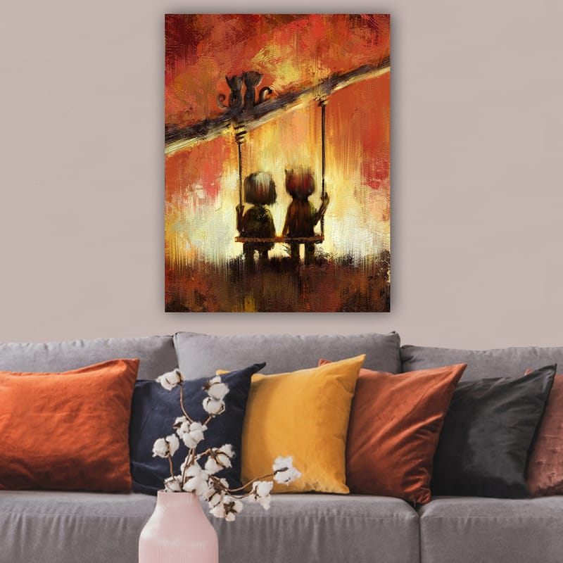 Dekorativ Canvasbillede 70x100 cm - Flerfarvet - Boligtilbehør - Billeder & kunst - Billeder på lærred