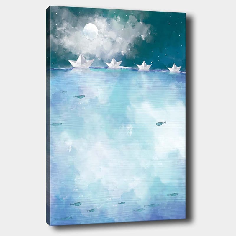 Dekorativ Canvasbillede 70x100 cm - Flerfarvet - Boligtilbehør - Billeder & kunst - Billeder på lærred