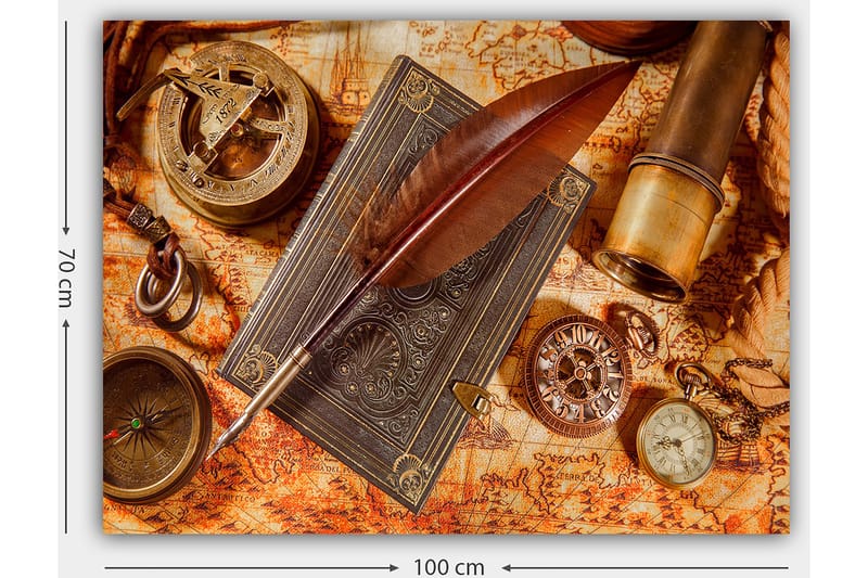 Dekorativ Canvasbillede 70x100 cm - Flerfarvet - Boligtilbehør - Billeder & kunst - Billeder på lærred