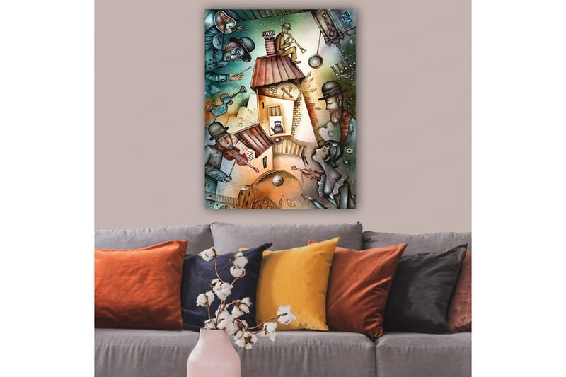 Dekorativ Canvasbillede 70x100 cm - Flerfarvet - Boligtilbehør - Billeder & kunst - Billeder på lærred