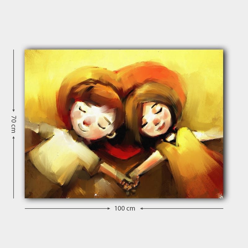 Dekorativ Canvasbillede 70x100 cm - Flerfarvet - Boligtilbehør - Billeder & kunst - Billeder på lærred