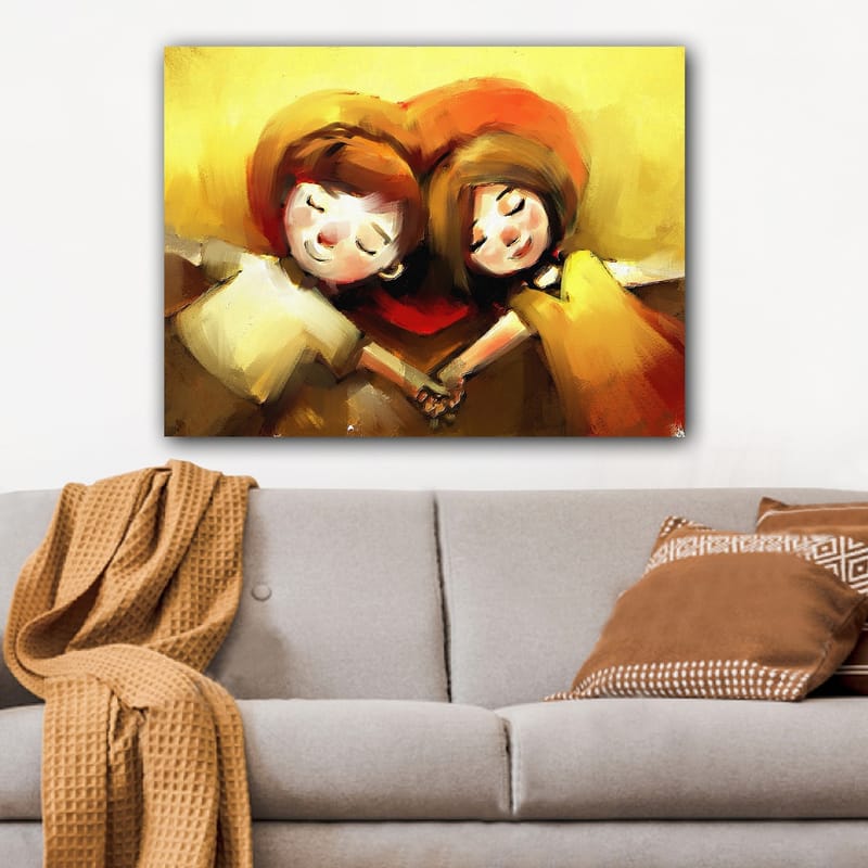 Dekorativ Canvasbillede 70x100 cm - Flerfarvet - Boligtilbehør - Billeder & kunst - Billeder på lærred