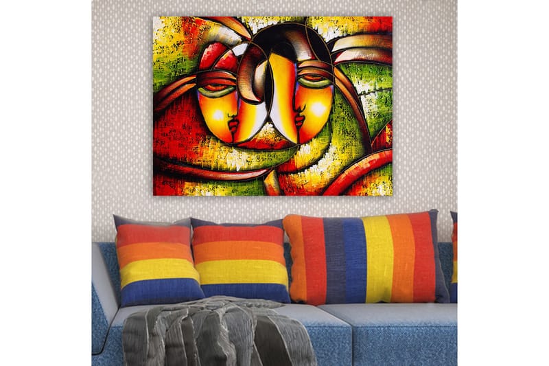 Dekorativ Canvasbillede 70x100 cm - Flerfarvet - Boligtilbehør - Billeder & kunst - Billeder på lærred