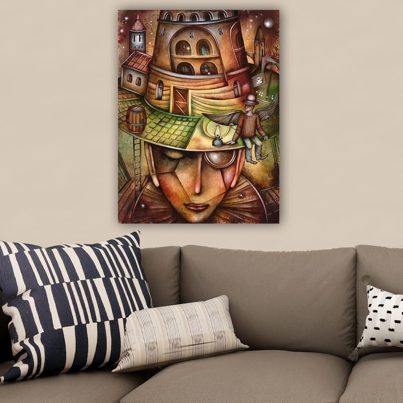 Dekorativ Canvasbillede 70x100 cm - Flerfarvet - Boligtilbehør - Billeder & kunst - Billeder på lærred