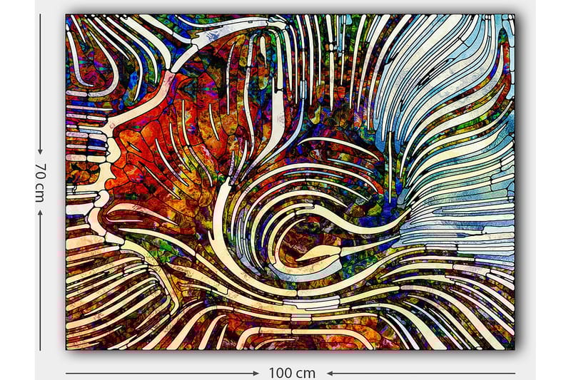 Dekorativ Canvasbillede 70x100 cm - Flerfarvet - Boligtilbehør - Billeder & kunst - Billeder på lærred