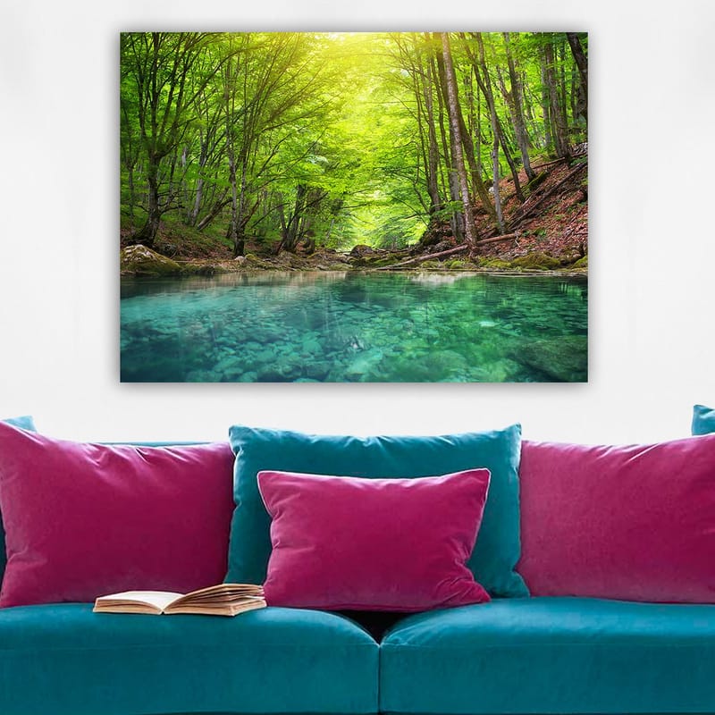 Dekorativ Canvasbillede 70x100 cm - Flerfarvet - Boligtilbehør - Billeder & kunst - Billeder på lærred