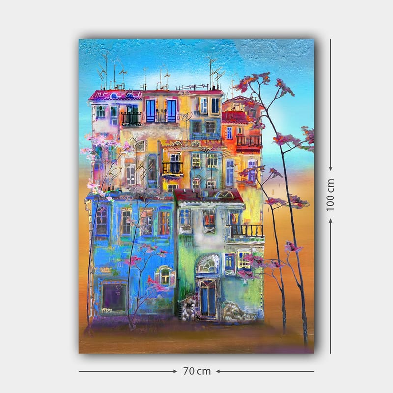 Dekorativ Canvasbillede 70x100 cm - Flerfarvet - Boligtilbehør - Billeder & kunst - Billeder på lærred