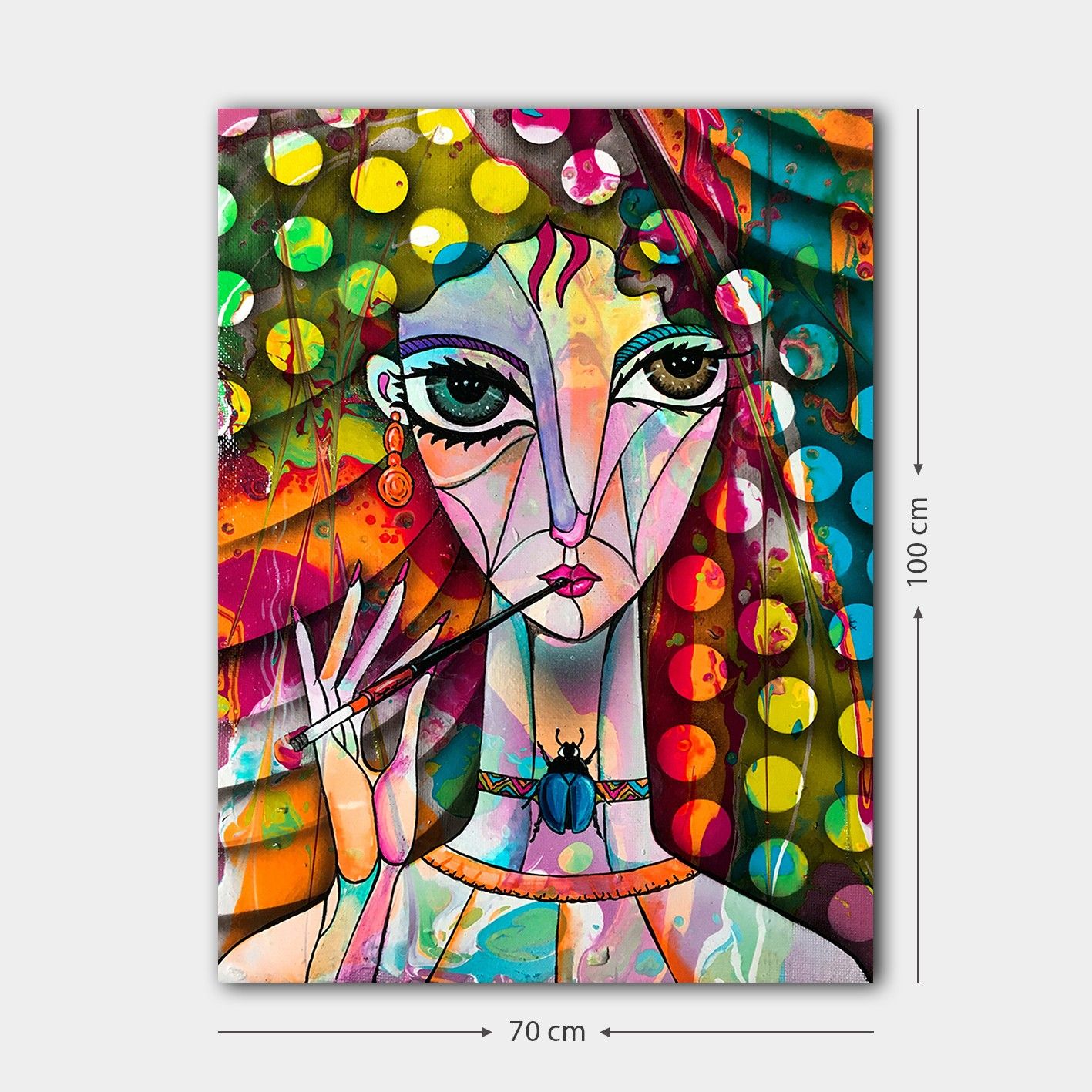 Dekorativ Canvasbillede 70x100 cm - Flerfarvet - Boligtilbehør - Billeder & kunst - Billeder på lærred