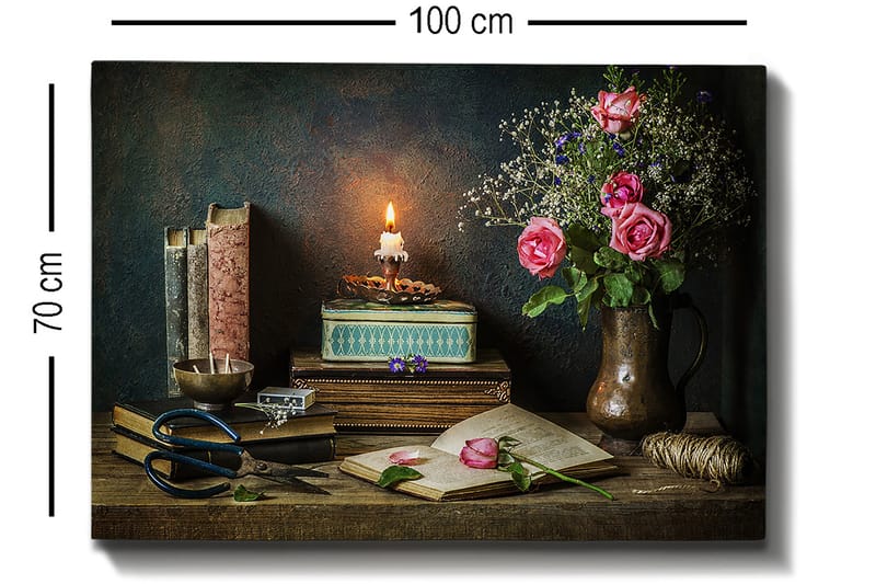 Dekorativ Canvasbillede 70x100 cm - Flerfarvet - Boligtilbehør - Billeder & kunst - Billeder på lærred