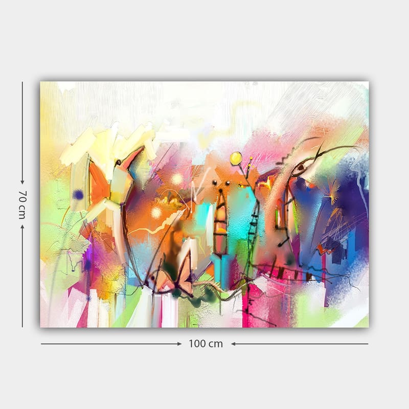 Dekorativ Canvasbillede 70x100 cm - Flerfarvet - Boligtilbehør - Billeder & kunst - Billeder på lærred