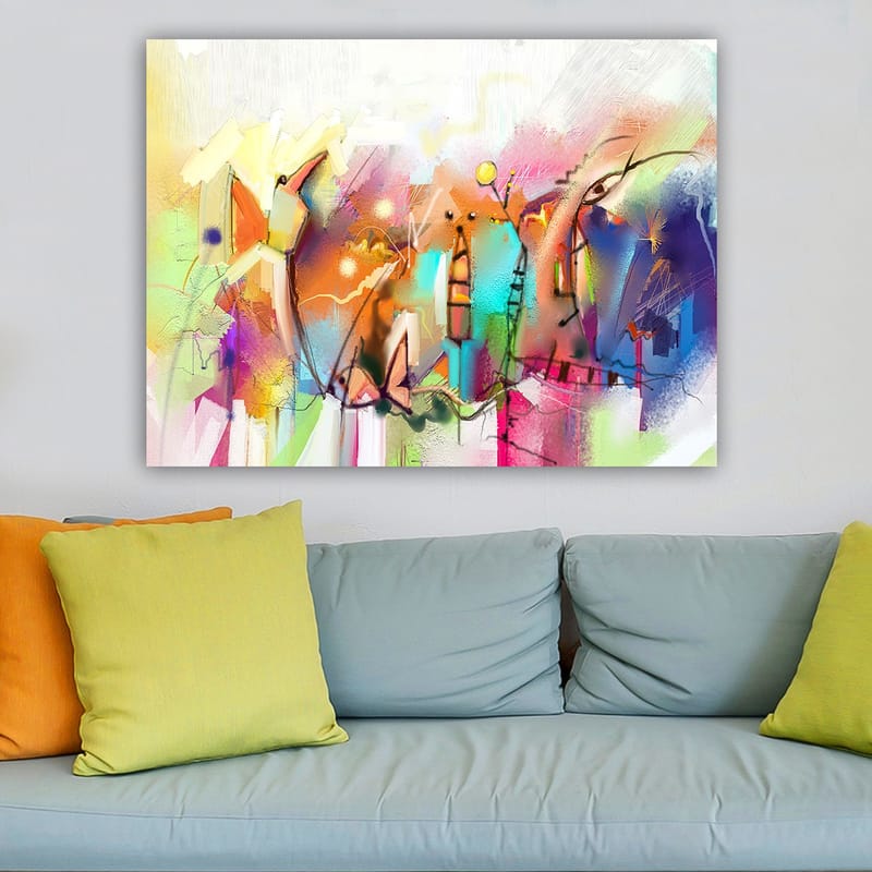 Dekorativ Canvasbillede 70x100 cm - Flerfarvet - Boligtilbehør - Billeder & kunst - Billeder på lærred