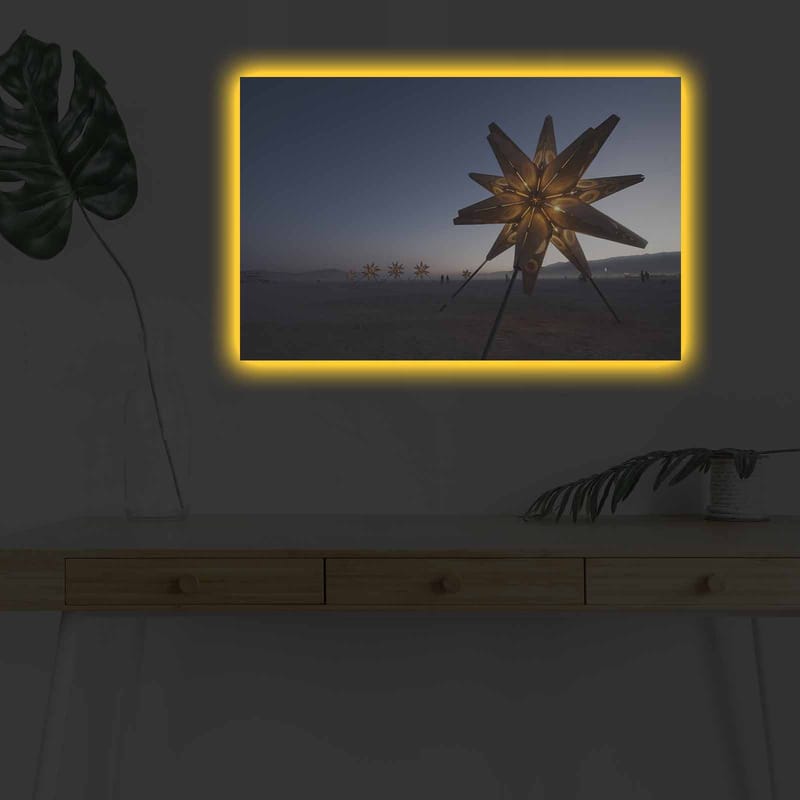 Dekorativ Canvasbillede med LED 45x70 cm - Flerfarvet - Boligtilbehør - Billeder & kunst - Billeder på lærred