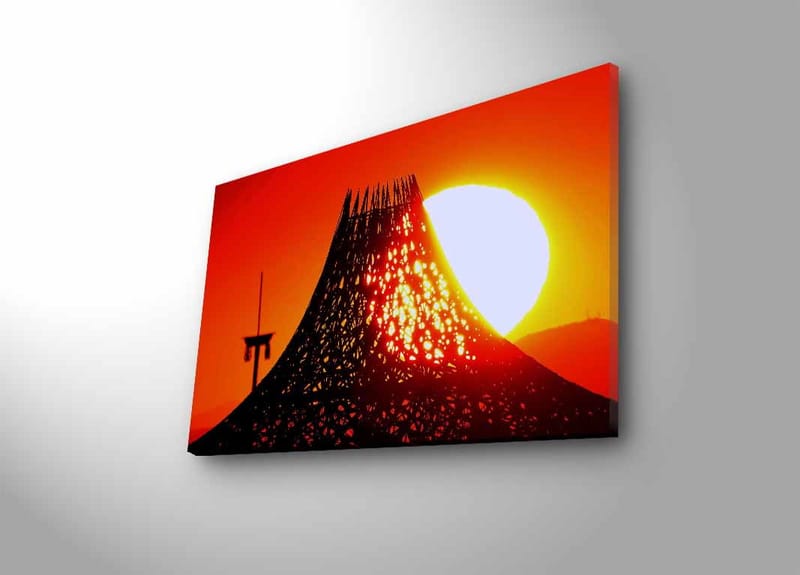 Dekorativ Canvasbillede med LED 45x70 cm - Flerfarvet - Boligtilbehør - Billeder & kunst - Billeder på lærred