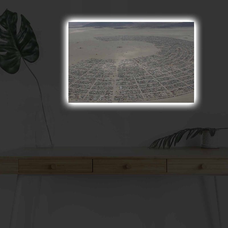 Dekorativ Canvasbillede med LED 45x70 cm - Flerfarvet - Boligtilbehør - Billeder & kunst - Billeder på lærred