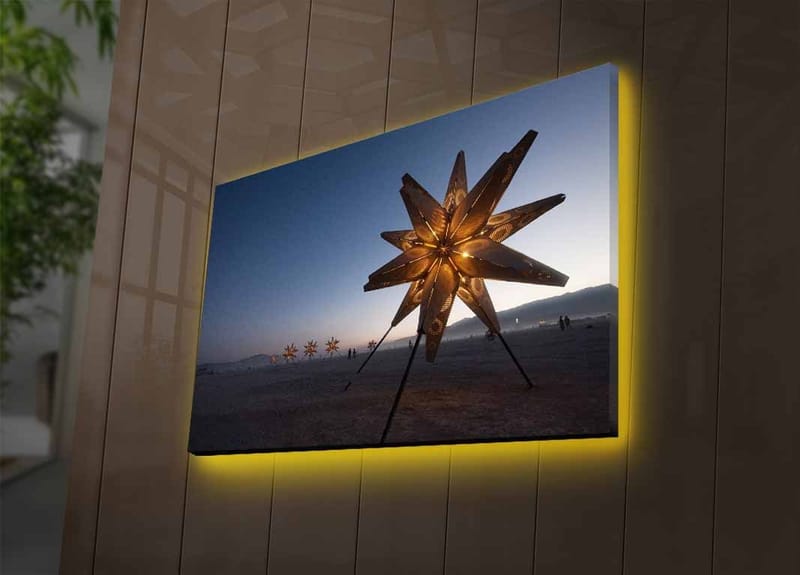 Dekorativ Canvasbillede med LED 45x70 cm - Flerfarvet - Boligtilbehør - Billeder & kunst - Billeder på lærred