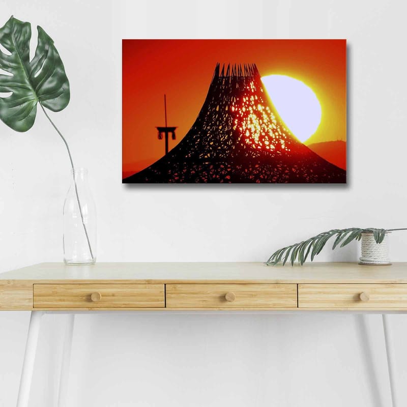 Dekorativ Canvasbillede med LED 45x70 cm - Flerfarvet - Boligtilbehør - Billeder & kunst - Billeder på lærred