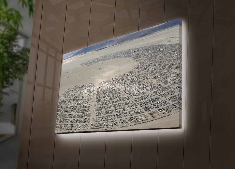 Dekorativ Canvasbillede med LED 45x70 cm - Flerfarvet - Boligtilbehør - Billeder & kunst - Billeder på lærred