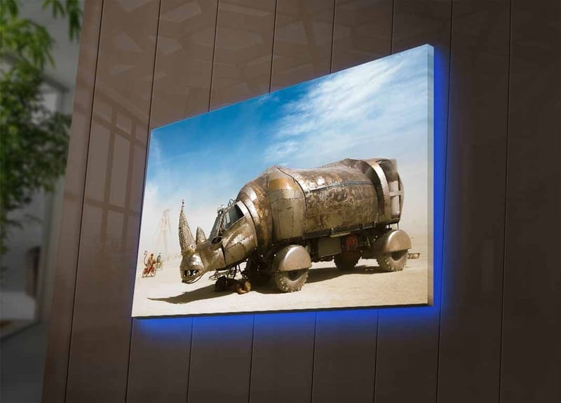 Dekorativ Canvasbillede med LED 45x70 cm - Flerfarvet - Boligtilbehør - Billeder & kunst - Billeder på lærred