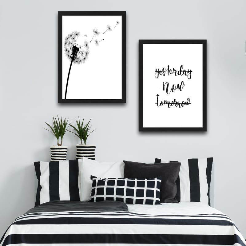 Dekorativ indrammet maleri 2-Dele 30x40 cm - Flerfarvet - Boligtilbehør - Billeder & kunst - Billeder på lærred