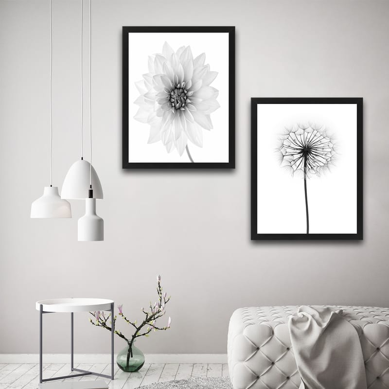 Dekorativ indrammet maleri 2-Dele 30x40 cm - Flerfarvet - Boligtilbehør - Billeder & kunst - Billeder på lærred