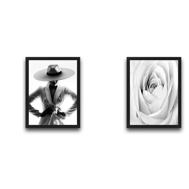Dekorativ indrammet maleri 2-Dele 30x40 cm - Flerfarvet - Boligtilbehør - Billeder & kunst - Billeder på lærred