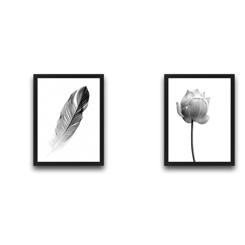 Dekorativ indrammet maleri 2-Dele 30x40 cm - Flerfarvet - Boligtilbehør - Billeder & kunst - Billeder på lærred