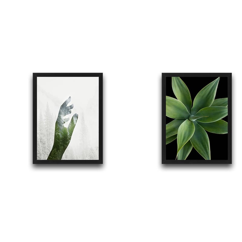 Dekorativ indrammet maleri 2-Dele 30x40 cm - Flerfarvet - Boligtilbehør - Billeder & kunst - Billeder på lærred