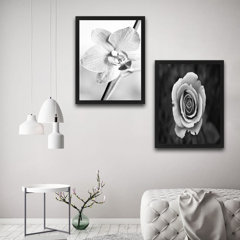 Dekorativ indrammet maleri 2-Dele 30x40 cm - Flerfarvet - Boligtilbehør - Billeder & kunst - Billeder på lærred