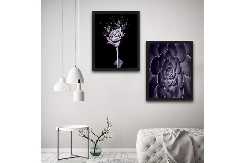 Dekorativ indrammet maleri 2-Dele 30x40 cm - Flerfarvet - Boligtilbehør - Billeder & kunst - Billeder på lærred