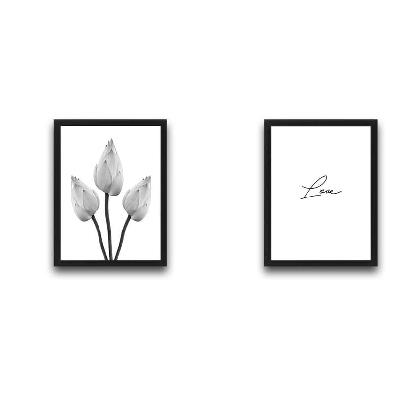 Dekorativ indrammet maleri 2-Dele 30x40 cm - Flerfarvet - Boligtilbehør - Billeder & kunst - Billeder på lærred