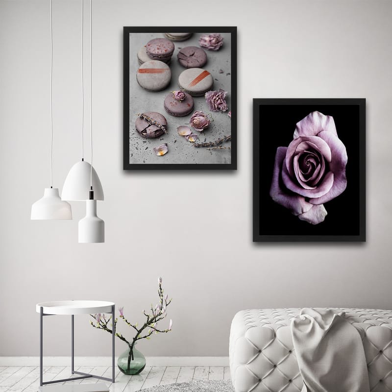 Dekorativ indrammet maleri 2-Dele 30x40 cm - Flerfarvet - Boligtilbehør - Billeder & kunst - Billeder på lærred