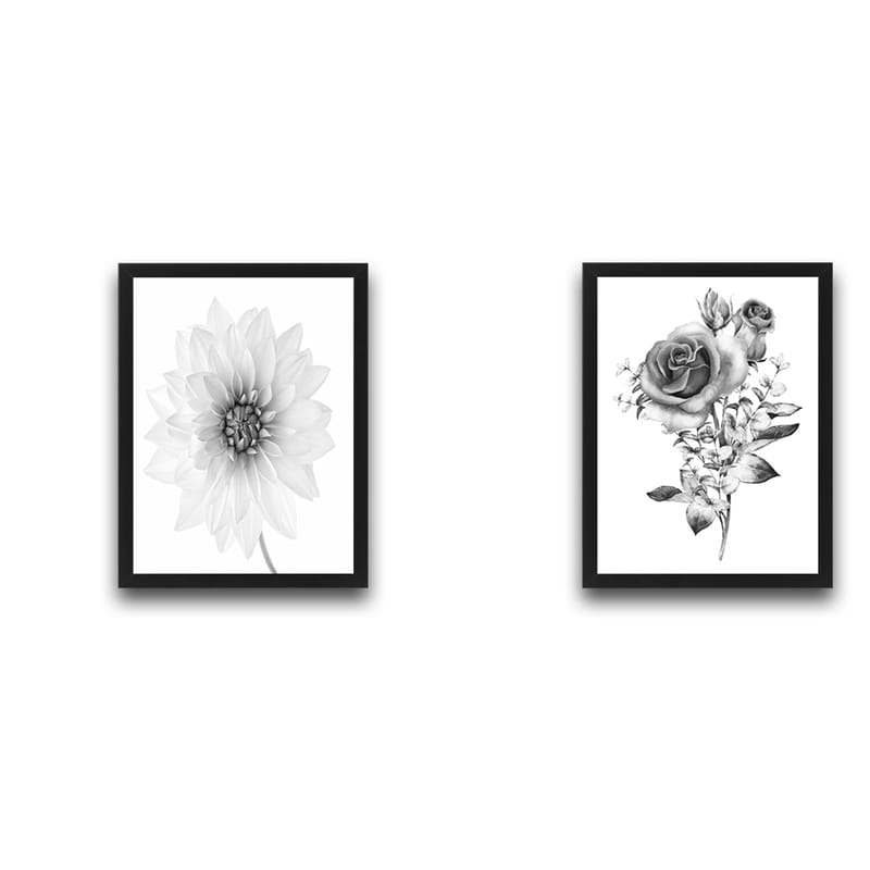 Dekorativ indrammet maleri 2-Dele 30x40 cm - Flerfarvet - Boligtilbehør - Billeder & kunst - Billeder på lærred