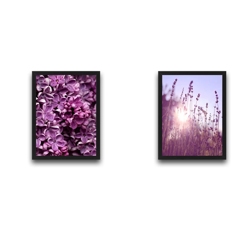 Dekorativ indrammet maleri 2-Dele 30x40 cm - Flerfarvet - Boligtilbehør - Billeder & kunst - Billeder på lærred