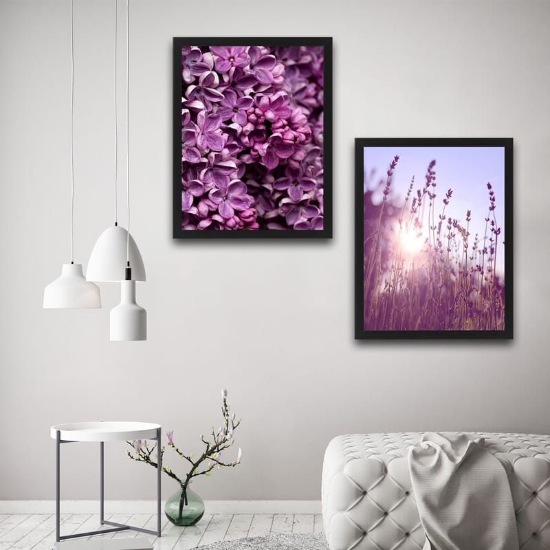 Dekorativ indrammet maleri 2-Dele 30x40 cm - Flerfarvet - Boligtilbehør - Billeder & kunst - Billeder på lærred