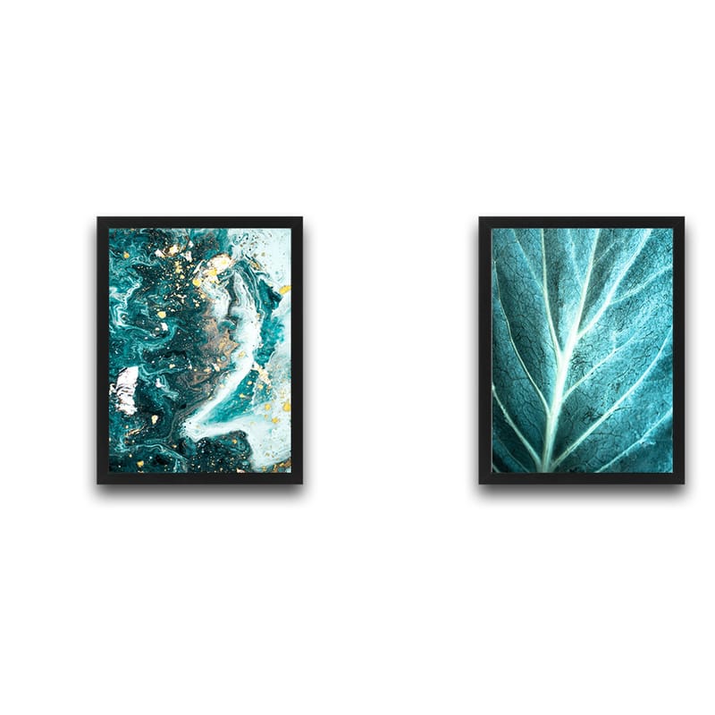 Dekorativ indrammet maleri 2-Dele 30x40 cm - Flerfarvet - Boligtilbehør - Billeder & kunst - Billeder på lærred