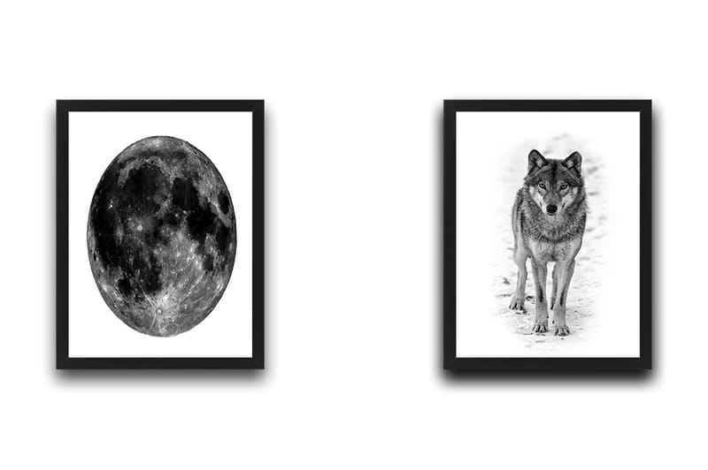 Dekorativ indrammet maleri 2-Dele 30x40 cm - Flerfarvet - Boligtilbehør - Billeder & kunst - Billeder på lærred