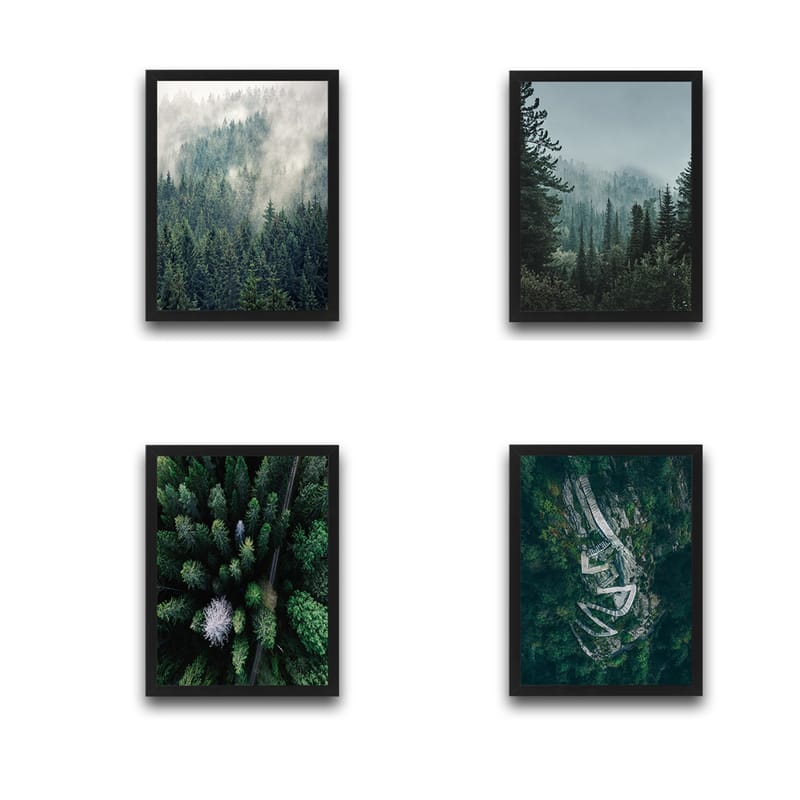 Dekorativ indrammet maleri  30x40 cm - Flerfarvet - Boligtilbehør - Billeder & kunst - Billeder på lærred