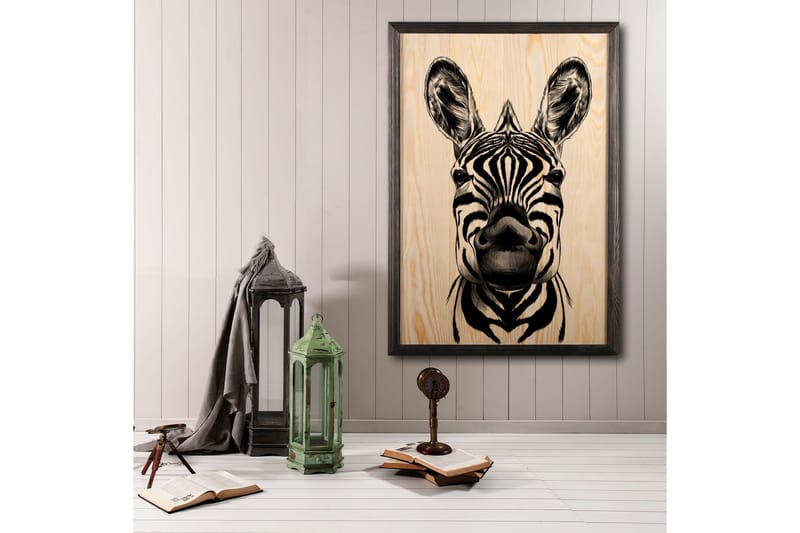 Dekorativ indrammet maleri  35x50 cm - Flerfarvet - Boligtilbehør - Billeder & kunst - Billeder på lærred