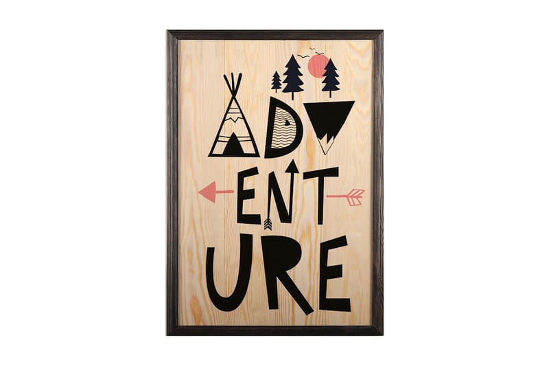 Dekorativ indrammet maleri  35x50 cm - Flerfarvet - Boligtilbehør - Billeder & kunst - Billeder på lærred