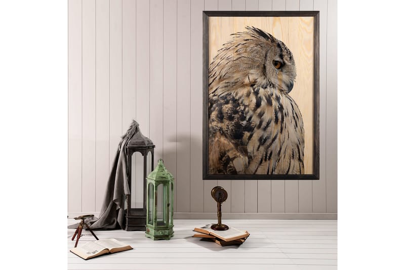 Dekorativ indrammet maleri  35x50 cm - Flerfarvet - Boligtilbehør - Billeder & kunst - Billeder på lærred