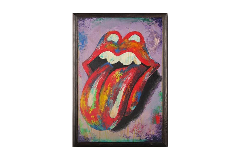 Dekorativ indrammet maleri  35x50 cm - Flerfarvet - Boligtilbehør - Billeder & kunst - Billeder på lærred