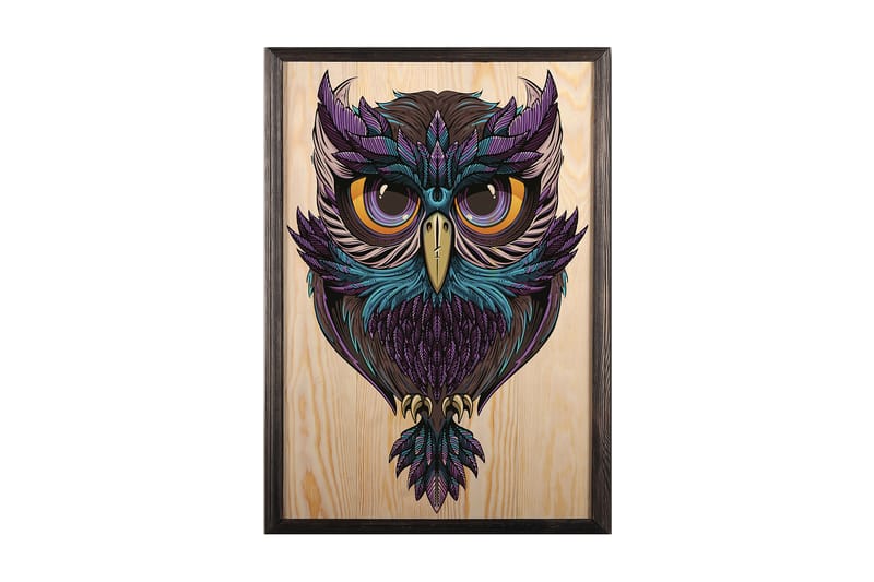 Dekorativ indrammet maleri  35x50 cm - Flerfarvet - Boligtilbehør - Billeder & kunst - Billeder på lærred