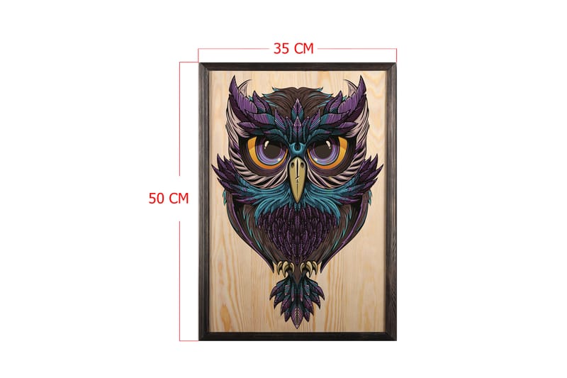 Dekorativ indrammet maleri  35x50 cm - Flerfarvet - Boligtilbehør - Billeder & kunst - Billeder på lærred