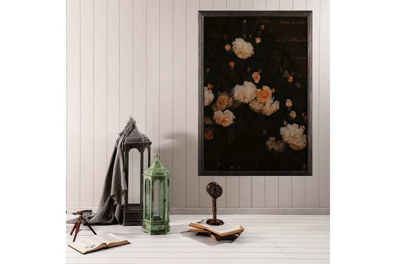 Dekorativ indrammet maleri  35x50 cm - Flerfarvet - Boligtilbehør - Billeder & kunst - Billeder på lærred