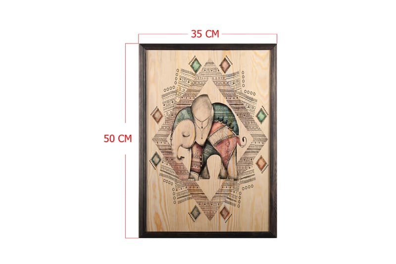 Dekorativ indrammet maleri  35x50 cm - Flerfarvet - Boligtilbehør - Billeder & kunst - Billeder på lærred