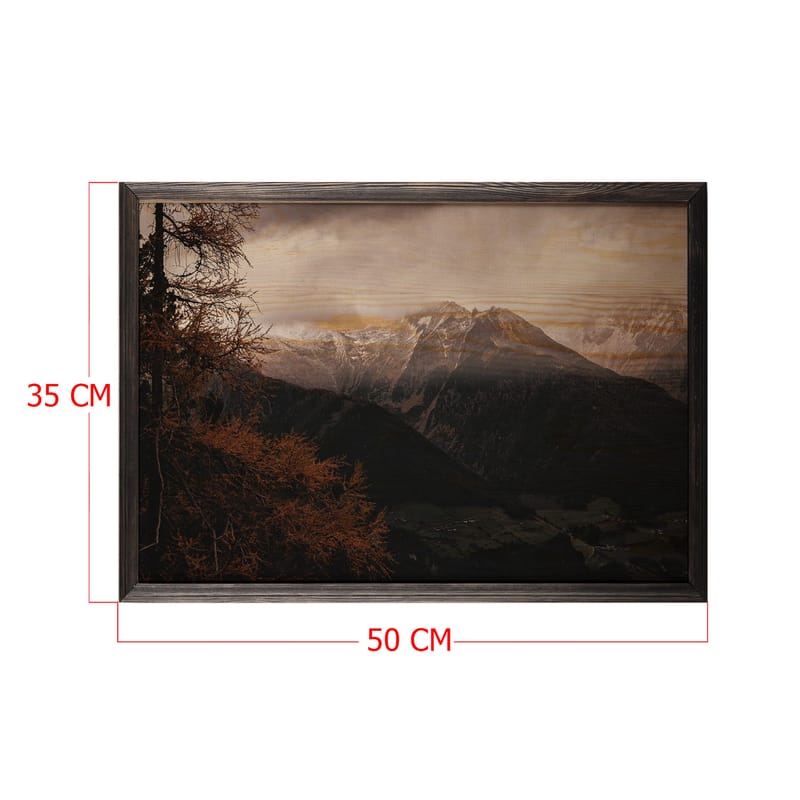 Dekorativ indrammet maleri  35x50 cm - Flerfarvet - Boligtilbehør - Billeder & kunst - Billeder på lærred