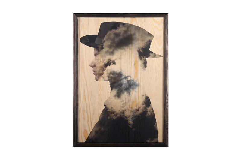 Dekorativ indrammet maleri  35x50 cm - Flerfarvet - Boligtilbehør - Billeder & kunst - Billeder på lærred