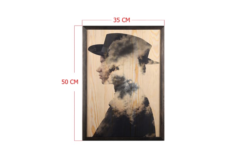 Dekorativ indrammet maleri  35x50 cm - Flerfarvet - Boligtilbehør - Billeder & kunst - Billeder på lærred